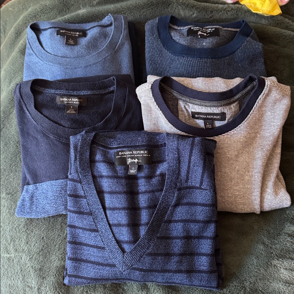 Banana Republic Men's Sweater Collection in Blue and Gray